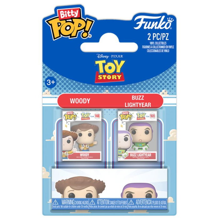 FUNKO Blister 2 figurines Bitty POP Disney Pixar Toy Story Woody & Buzz FUNKO Blister 2 figurines Bitty POP Disney Pixar Toy Story Woody & Buzz
