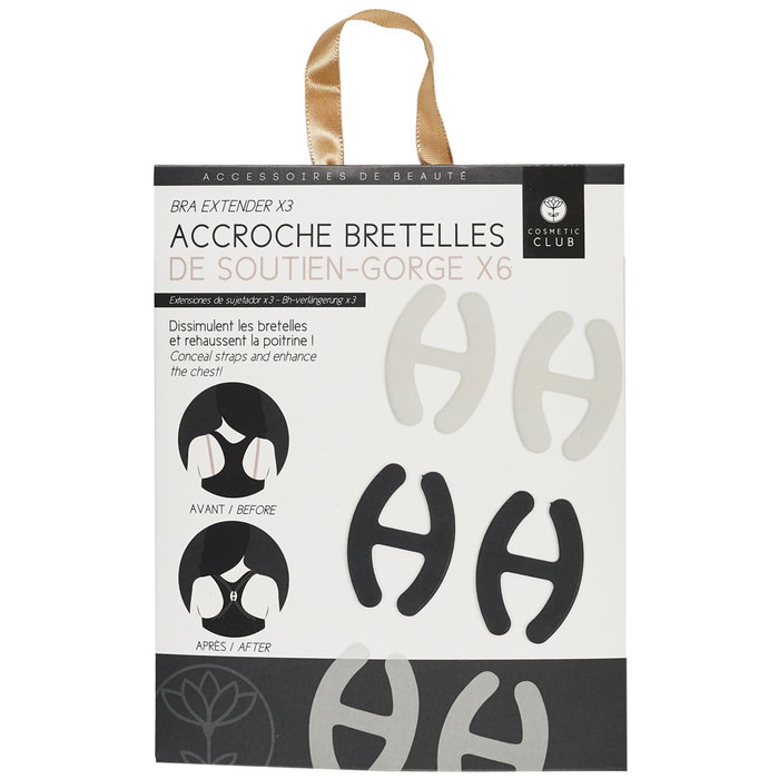 Cosmetic Club Lot de 6 Clips pour Bretelles de Soutien-Gorge (Noir, Blanc, Transparent)身 Cosmetic Club Lot de 6 Clips pour Bretelles de Soutien-Gorge (Noir, Blanc, Transparent)身