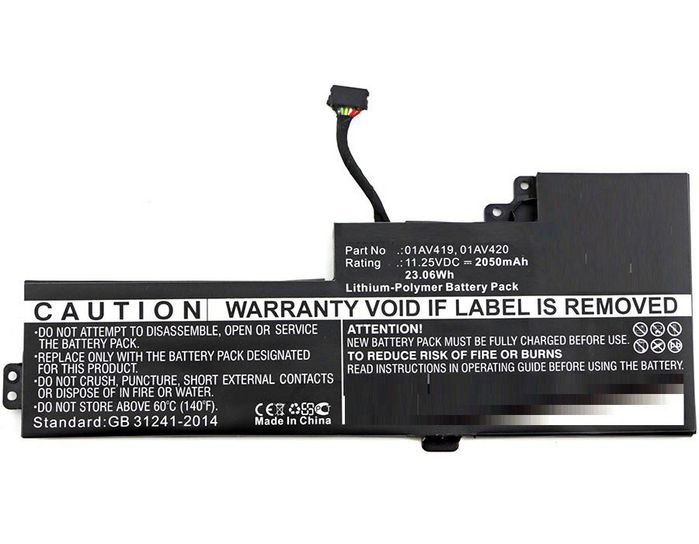 CoreParts Batterie d'ordinateur portable pour Lenovo, 11,4V, 2050mAh, Noir CoreParts Batterie d'ordinateur portable pour Lenovo, 11,4V, 2050mAh, Noir