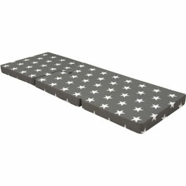 BigBuy Home Chauffeuse pliante SAMBA Multi-position Motif étoiles Gris