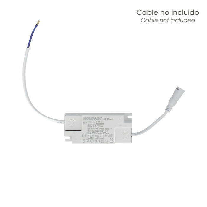 WOLFPACK LINEA PROFESIONAL Transformateur Électronique RL-PL-R RL-SL-R pour Downlight LED 20W