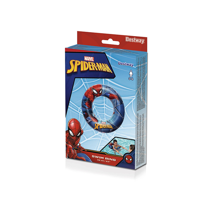 Bestway Flotador Gonflable Marvel Spiderman D56 cm +3 à 6 Ans Piscine Jardin 98003