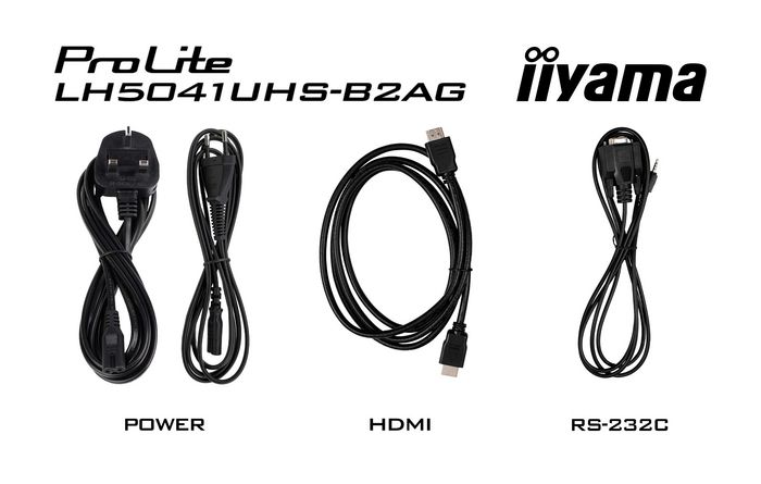 iiyama - Écran professionnel 50" (127 cm) - 4K UHD 3840x2160 - Panneau VA - Haze 25% - Haut-parleurs 2x10W - Ports HDMI, VGA, USB - Mode Portrait/Paysage - Montage VESA