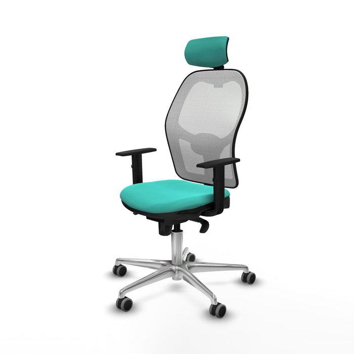 Piqueras y Crespo Chaise de Bureau avec Appui-tête 1D086G2 Turquoise Piqueras y Crespo Chaise de Bureau avec Appui-tête 1D086G2 Turquoise