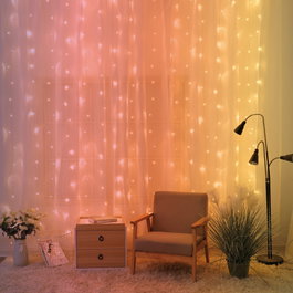 Bambasy Cortina LED luminosa 2x2M RGB