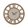 Horloge Murale Naturel Fer Bois MDF 68,5 x 4 x 68,5 cm