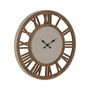 Horloge Murale Naturel Fer Bois MDF 68,5 x 4 x 68,5 cm