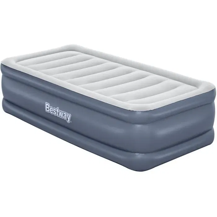 Bestway Matelas Gonflable 1 Place Tritech 6713G avec Pompe Intégrée (191x97x51 cm), Charge 150 kg, Traitement Anti-Microbien Ultra-Fresh, Inclus Sac et Patch Bestway Matelas Gonflable 1 Place Tritech 6713G avec Pompe Intégrée (191x97x51 cm), Charge 150 kg, Traitement Anti-Microbien Ultra-Fresh, Inclus Sac et Patch