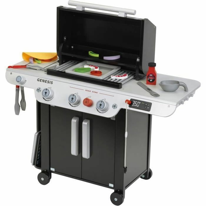 Klein Grand barbecue Weber Genesis en bois avec accessoires
