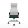 Piqueras Y Crespo Fauteuil Albacete, mécanisme synchrone, vert bouteille et blanc
