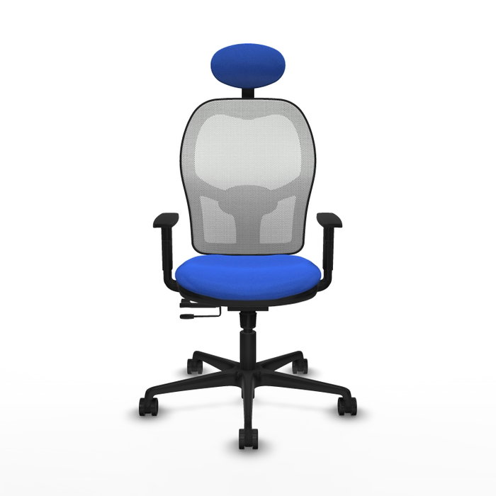 Piqueras y Crespo Chaise de Bureau Jorquera avec Appui-tête Bleu et Blanc