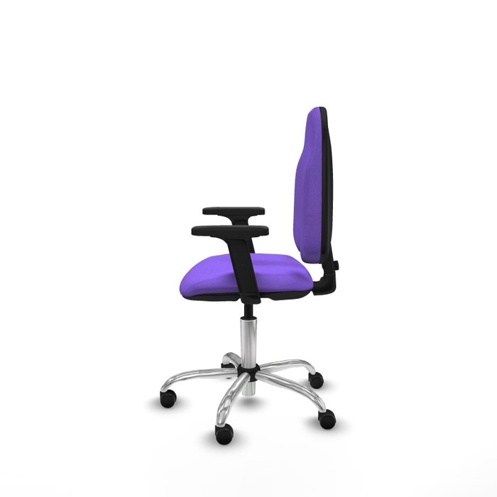 PIQUERAS Y CRESPO Chaise de bureau Algarra, Tissu Lilas, Base Chromée, Accoudoirs 2D PIQUERAS Y CRESPO Chaise de bureau Algarra, Tissu Lilas, Base Chromée, Accoudoirs 2D