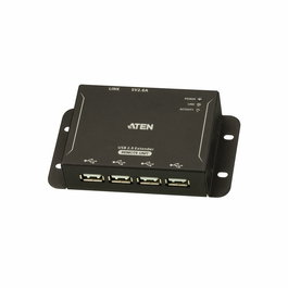 Aten UCE3250 - Système d'extension USB 2.0 à 4 ports via câble CAT 5/6, jusqu'à 50 mètres, hub et répéteur pour périphériques USB