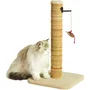 Zolux Griffoir pour Chat Boréal en Sisal avec Jouet Souris Suspendu, Tapis Doux, Base Lourde, Bois FSC, Taille M 63 cm, Beige