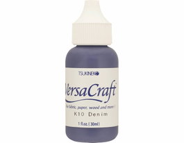 Tsukineko VERSACRAFT Encre de recharge pour textile Bleu Denim 30ml