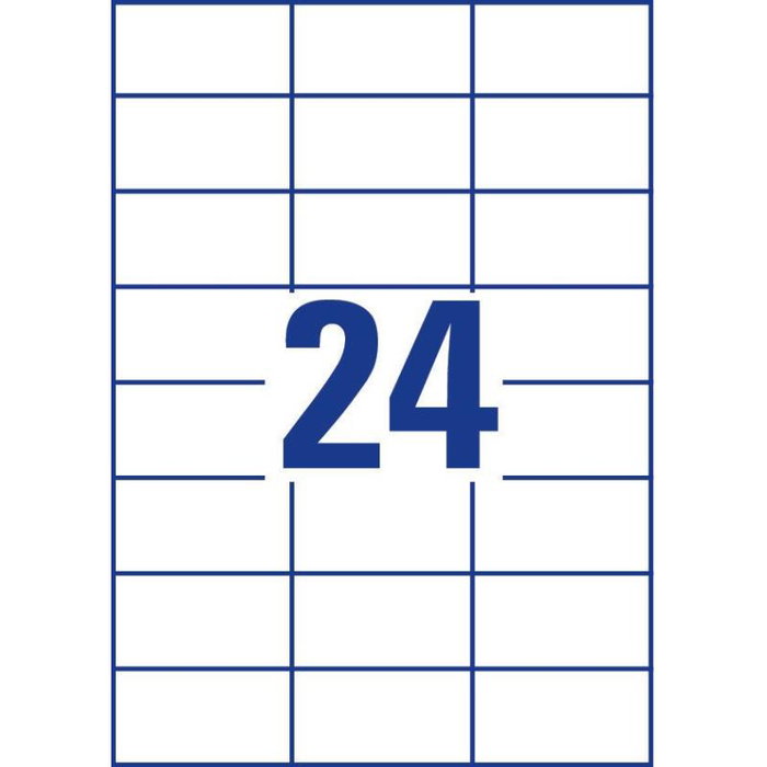 Avery Zweckform Étiquettes autocollantes, 70 x 37 mm, blanc, référence 3474