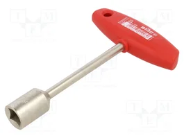 WIHA Clé à douille carrée 12 mm en acier chrome-vanadium nickelé
