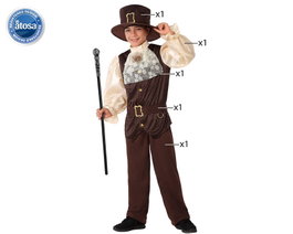 BigBuy Carnival Déguisement Steampunk pour Enfant - 3-4 Ans - Marron