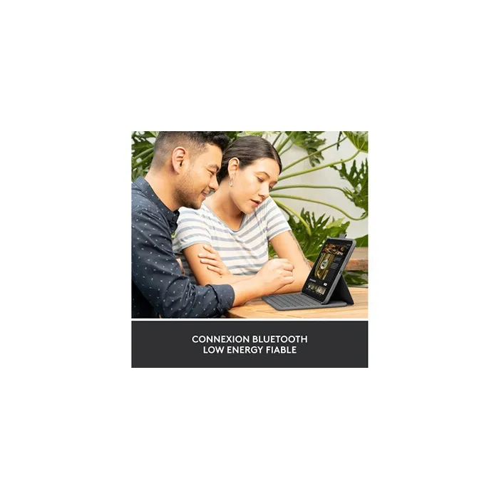 Logitech Slim Folio - Étui clavier sans fil pour iPad 10e génération (A16) - Gris Oxford