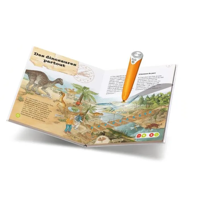 Ravensburger tiptoi Livre interactif éducatif sans écran - Destination Savoir : Les dinosaures - Pour enfants dès 7 ans