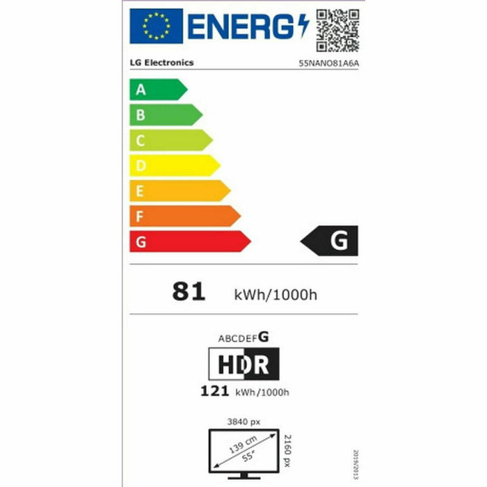 TV intelligente LG 55NANO81A6A 4K Ultra HD 55" LED TV intelligente LG 55NANO81A6A 4K Ultra HD 55" LED