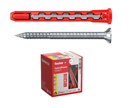 Fischer Hybridpower 10-90T(10U) - Caisse de chevilles à tête plate pour matériaux pleins et creux