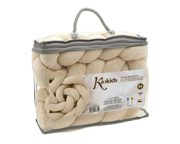 KioKids Tresco beige pour lit bébé protecteur barrières en polyester et spandex dès 0 mois