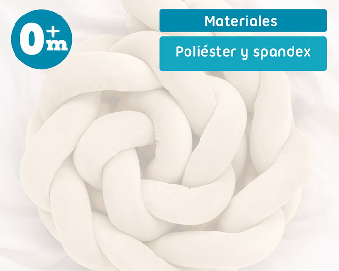 KioKids Tresco beige pour lit bébé protecteur barrières en polyester et spandex dès 0 mois