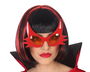 Lunettes rouges fantaisie à monture pointue pour Halloween, accessoire de déguisement vampire, sorcière ou diva rétro
