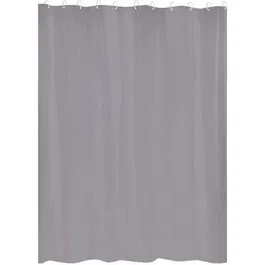Gelco First - Rideau de douche imperméable en PEVA gris 180 x 200 cm avec anneaux