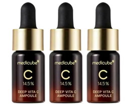 Medicube Deep Vita C Éclaircissement, Ensemble de Lotion Tonique pour le Visage et le Cou - 3 pcs