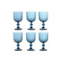 Set de Verres Home ESPRIT Bleu Verre 260 ml (6 Unités)
