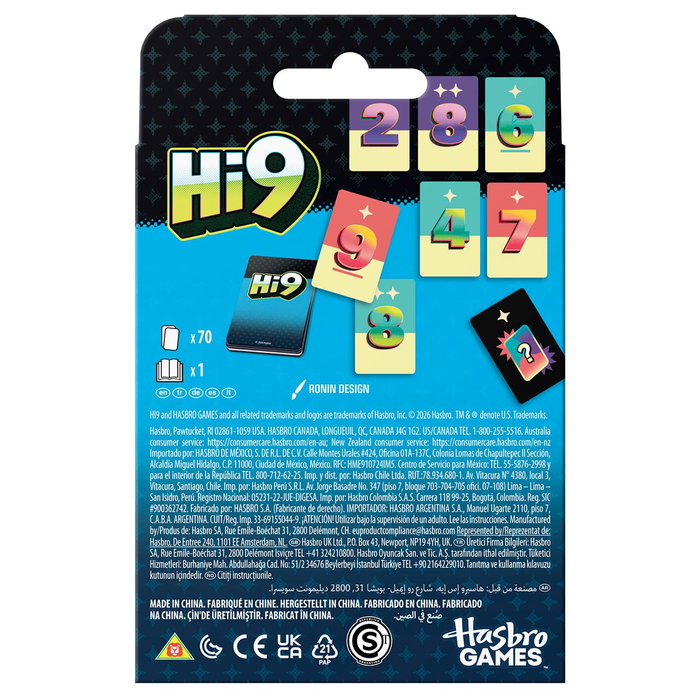 Hasbro Games - Jeu de cartes Hi9 G3574 - Jeu de placement et de prédiction numérique - Version en espagnol - À partir de 8 ans Hasbro Games - Jeu de cartes Hi9 G3574 - Jeu de placement et de prédiction numérique - Version en espagnol - À partir de 8 ans