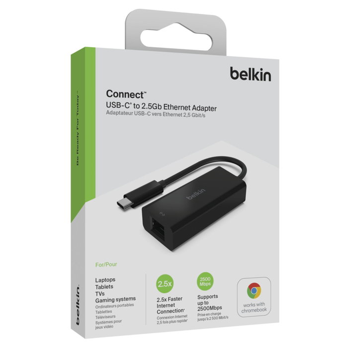 Belkin Adaptateur USB-C vers Ethernet 2,5 Gb Noir INC012btBK