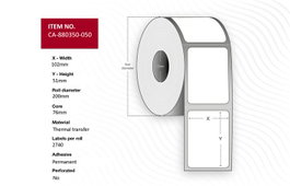 Capture Étiquette 102 x 51 mm Polyester Blanc Permanent