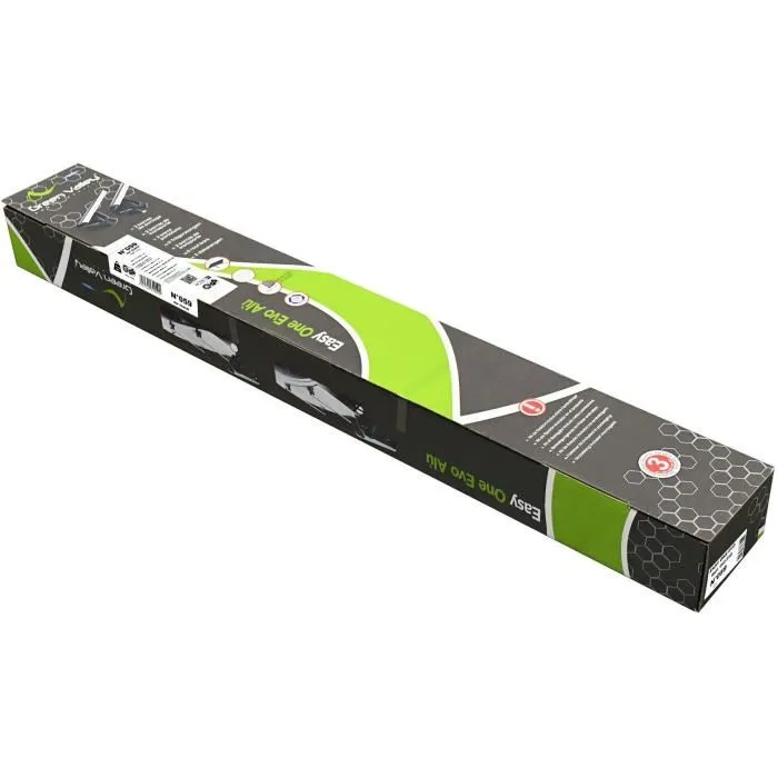 Green Valley Easy One N°59 - Lot de 2 barres de toit aluminium - Fixation toit normal - Jusqu'à 75 kg