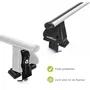 Green Valley Easy One N°59 - Lot de 2 barres de toit aluminium - Fixation toit normal - Jusqu'à 75 kg