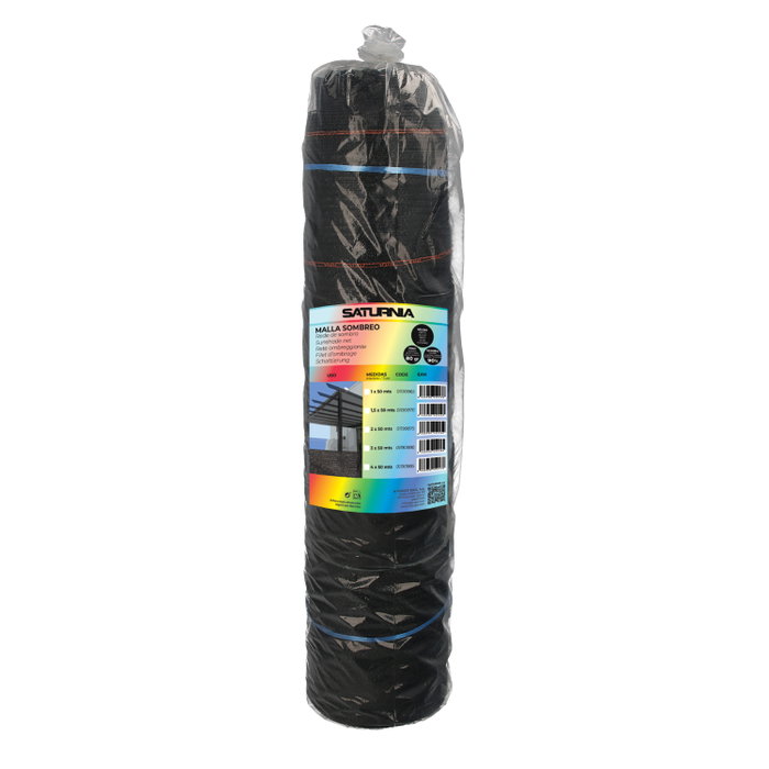 SATURNIA Filet d'ombrage Noir 1,5 m x 50 m