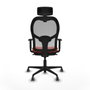 Piqueras y Crespo Chaise de Bureau avec Appui-tête 1D036G2 Orange Foncé