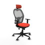 Piqueras y Crespo Chaise de Bureau avec Appui-tête 1D036G2 Orange Foncé