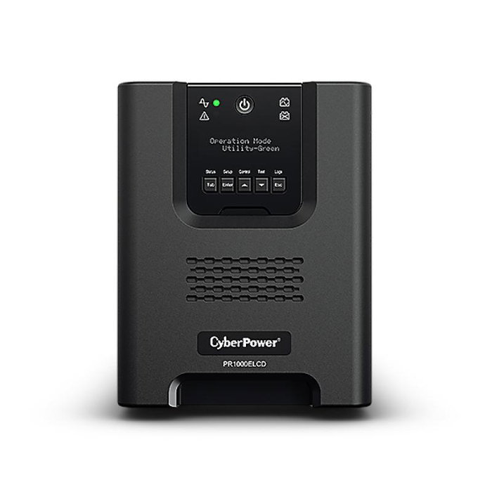 CyberPower PR1000ELCD Onduleur, 1000 VA / 600 W, Format Tour, 6 Prises, USB, Garantie 3 Ans