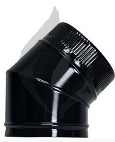 Coude vitrifié noir 45° 850°C CVS20045 Coude vitrifié noir 45° 850°C CVS20045