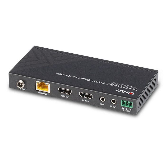 Lindy C6 - Extendeur HDBaseT HDMI 18G 4K60 HDR avec IR, RS-232, CEC et PoC via câble Cat.6 jusqu'à 150 m
