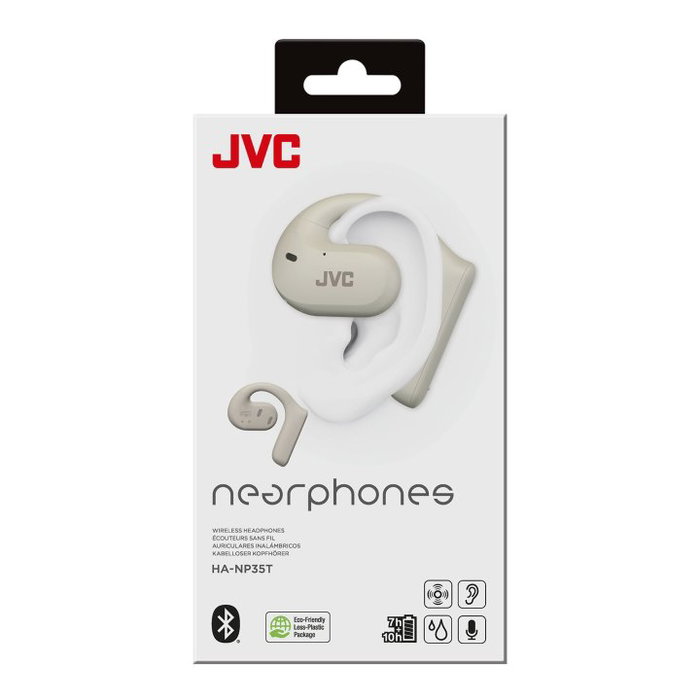 JVC HA-NP35T-W-U Écouteurs True Wireless Bluetooth 5.1 Blancs IPX4 Sport avec Étui de Charge