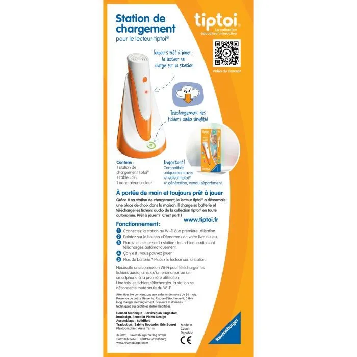 Ravensburger tiptoi Station de Chargement 00179 - Jeu Éducatif Électronique Sans Écran, Version Française, à Partir de 3 Ans Ravensburger tiptoi Station de Chargement 00179 - Jeu Éducatif Électronique Sans Écran, Version Française, à Partir de 3 Ans
