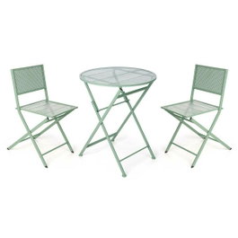 IBERGARDEN Set de table et 2 chaises Vert