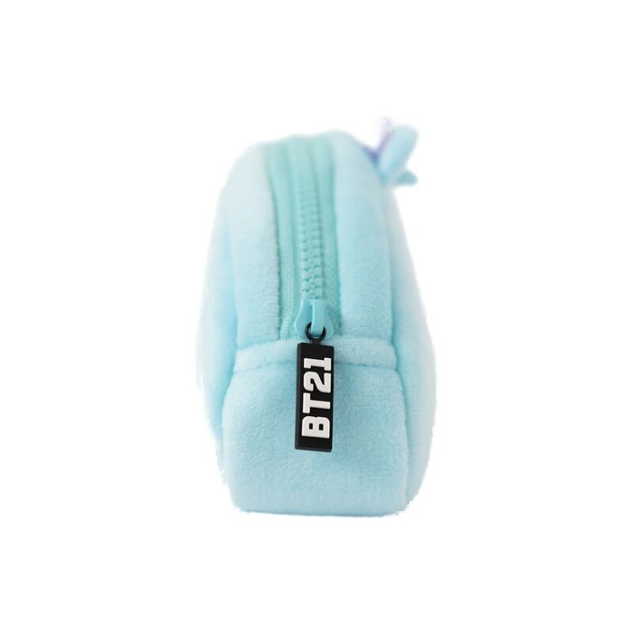 ERIK - Porte-tout en peluche Mang BT21 - Pochette en peluche à fermeture à glissière - 20 cm