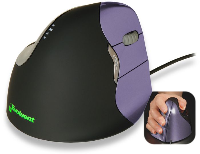 Evoluent VerticalMouse 4 VerticalMouse Ergonomique pour Réduire les Douleurs, Petit Modèle 6 Boutons Réglables avec Capteur Laser, USB, Compatible Windows XP/7/Vista Evoluent VerticalMouse 4 VerticalMouse Ergonomique pour Réduire les Douleurs, Petit Modèle 6 Boutons Réglables avec Capteur Laser, USB, Compatible Windows XP/7/Vista