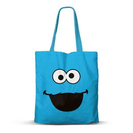 Karactermania Sac de courses réutilisable Mascotte Galletas Monster, 70% polyester 30% coton, avec anses et fermeture éclair, dimensions 40 x 33 x 7 cm