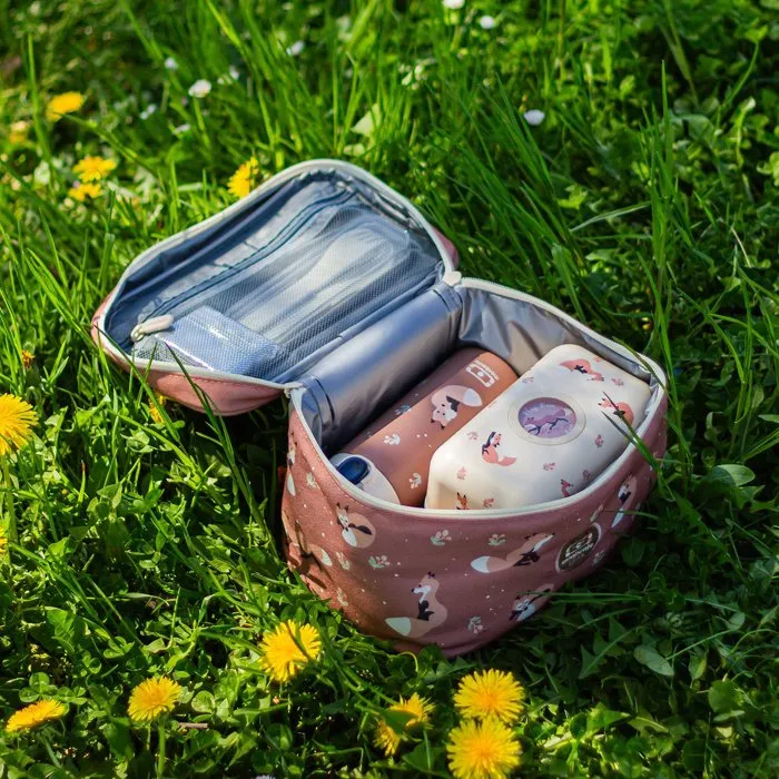 Monbento Sac repas isotherme enfant Frosty 5L motif Fox - Lunch box, transport et personnalisation prénom, poche intérieure zippée